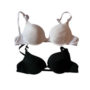 🎉 BUNDLE (2) SHEIN Black White Padded Bras, size S